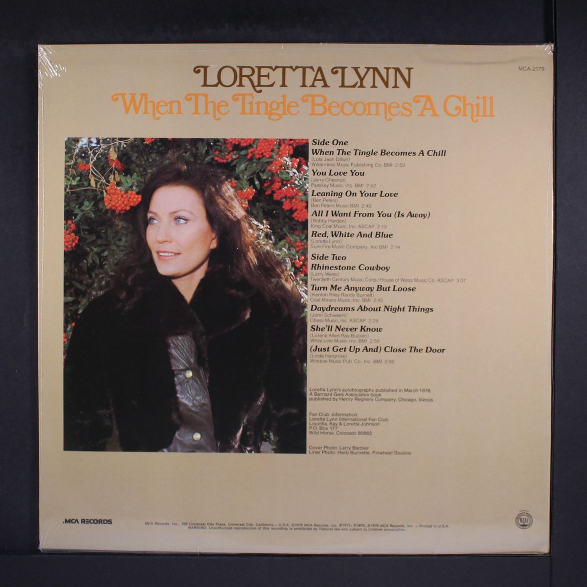 when the tingle becomes a chill by LORETTA LYNN