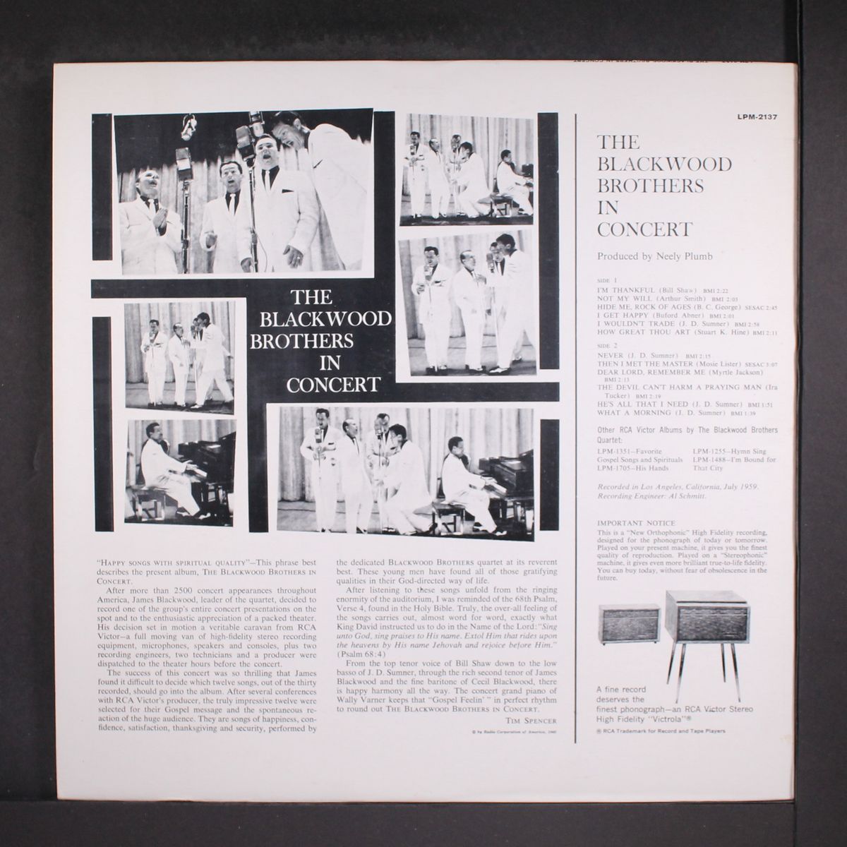 in concert by BLACKWOOD BROTHERS