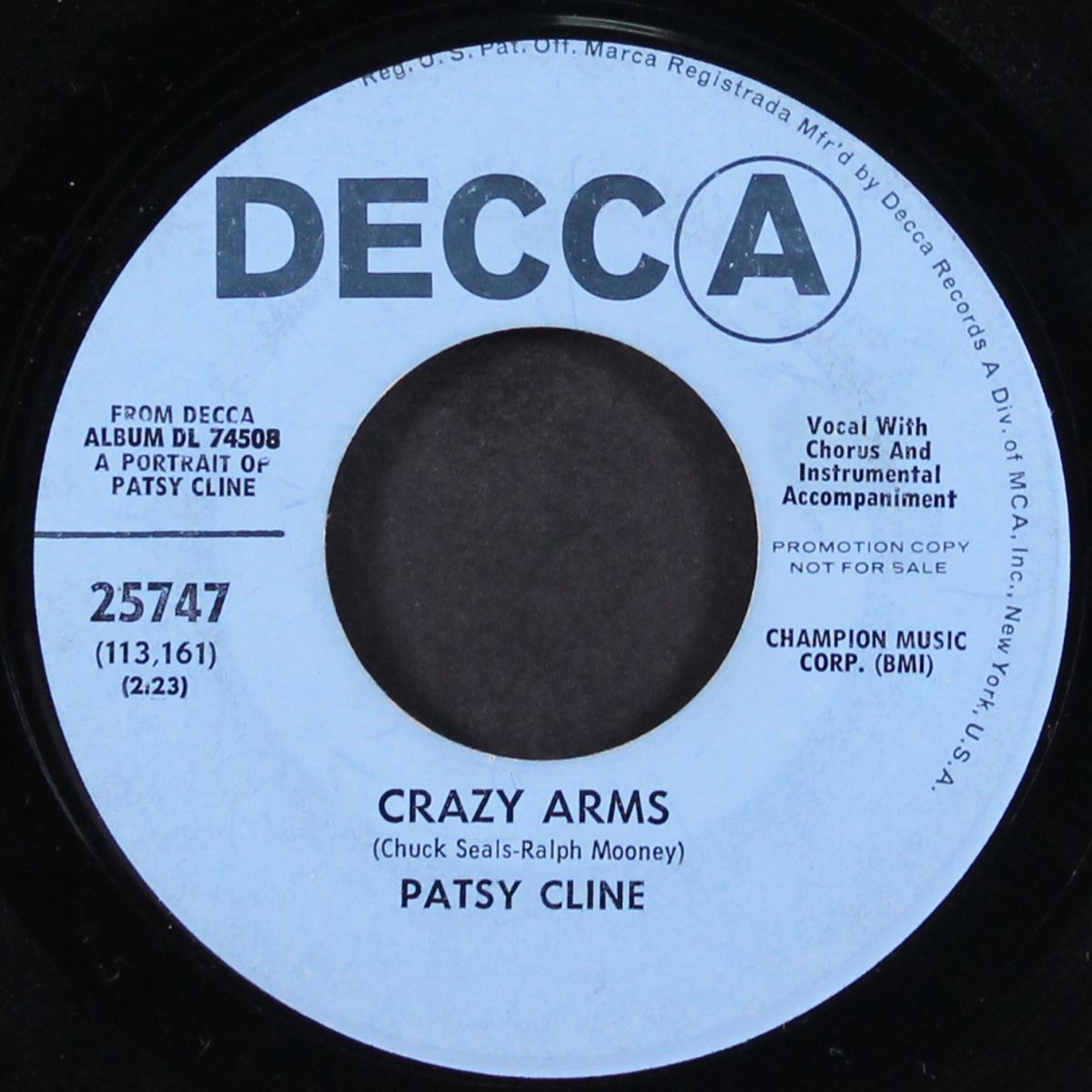 the wayward wind / crazy arms by PATSY CLINE