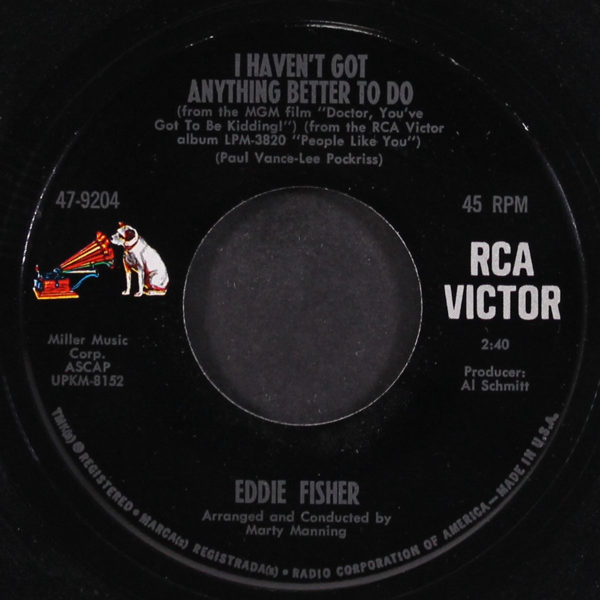 now i know / i haven't got anything better to do by EDDIE FISHER