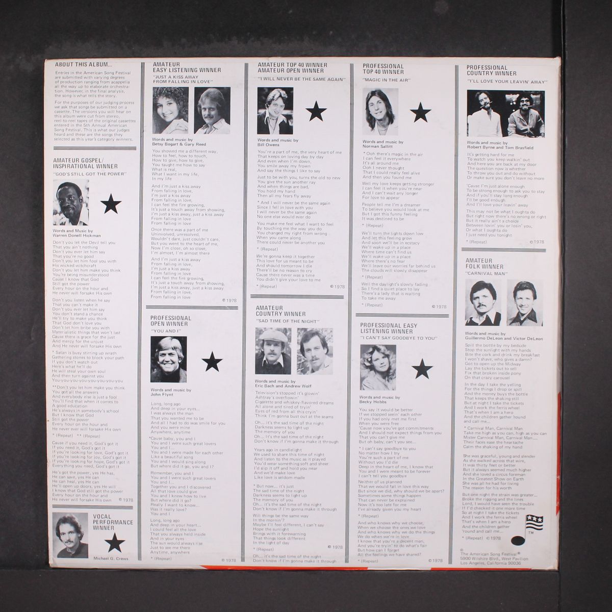 american song festival winners '78 by VARIOUS