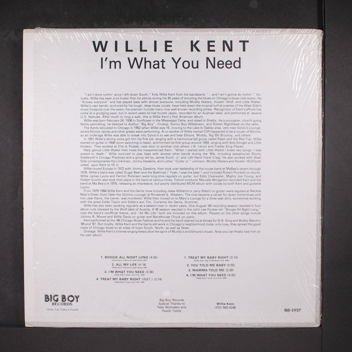 i'm what you need by WILLIE KENT