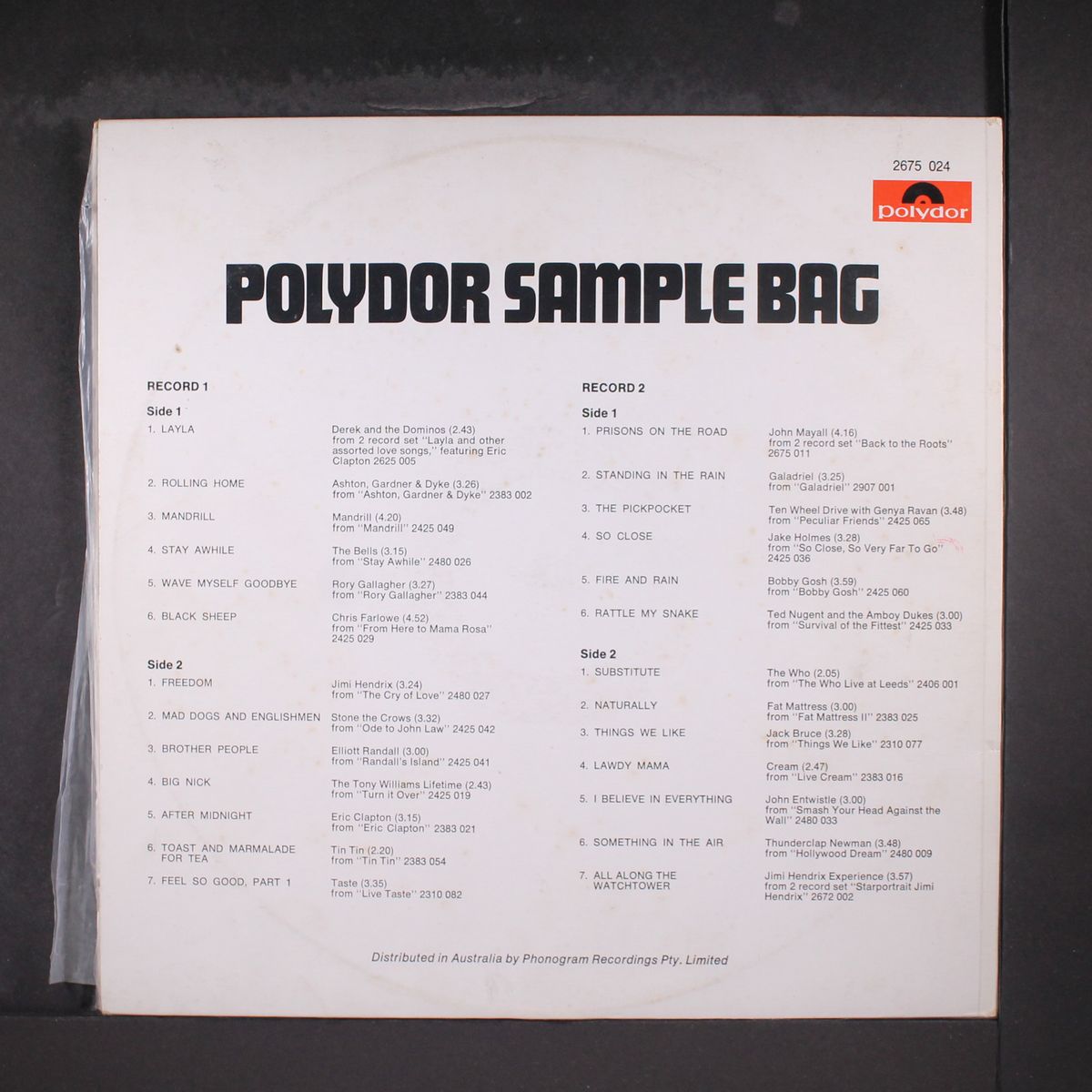 polydor sample bag by VARIOUS