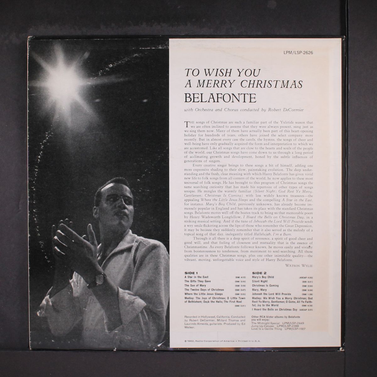 to wish you a merry christmas by HARRY BELAFONTE