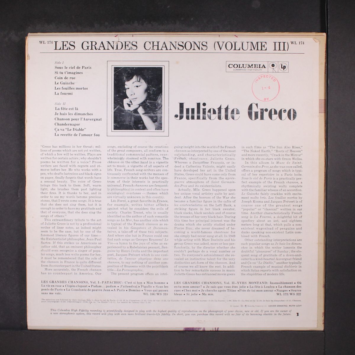 les grandes chansons, vol. 3 by JULIETTE GRECO