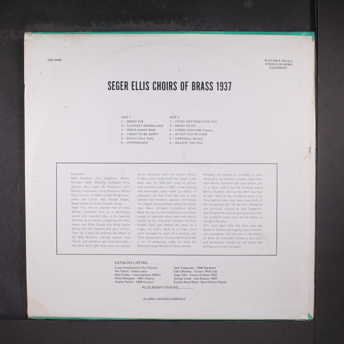 choirs of brass 1937 by SEGER ELLIS