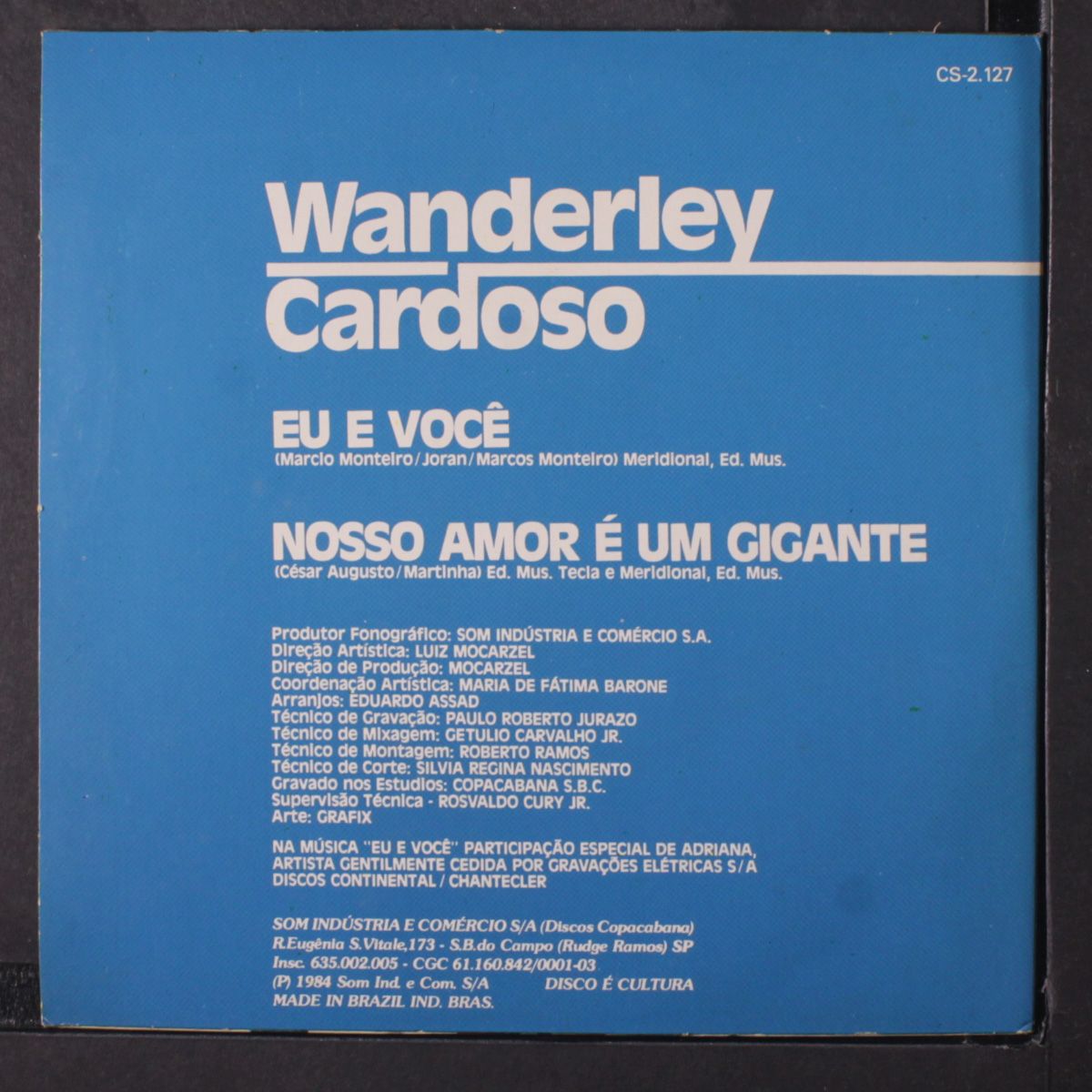 eu e voce / nosso amor e um gigante by WANDERLEY CARDOSO