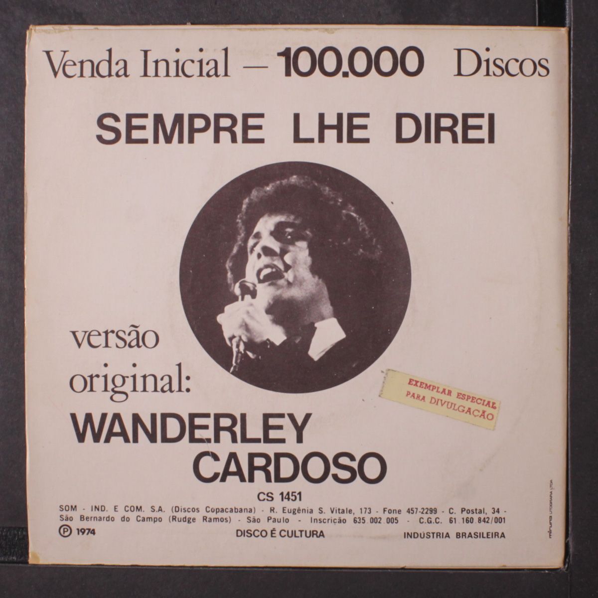 sempre lhe direi / depois de todos seus amores by WANDERLEY CARDOSO