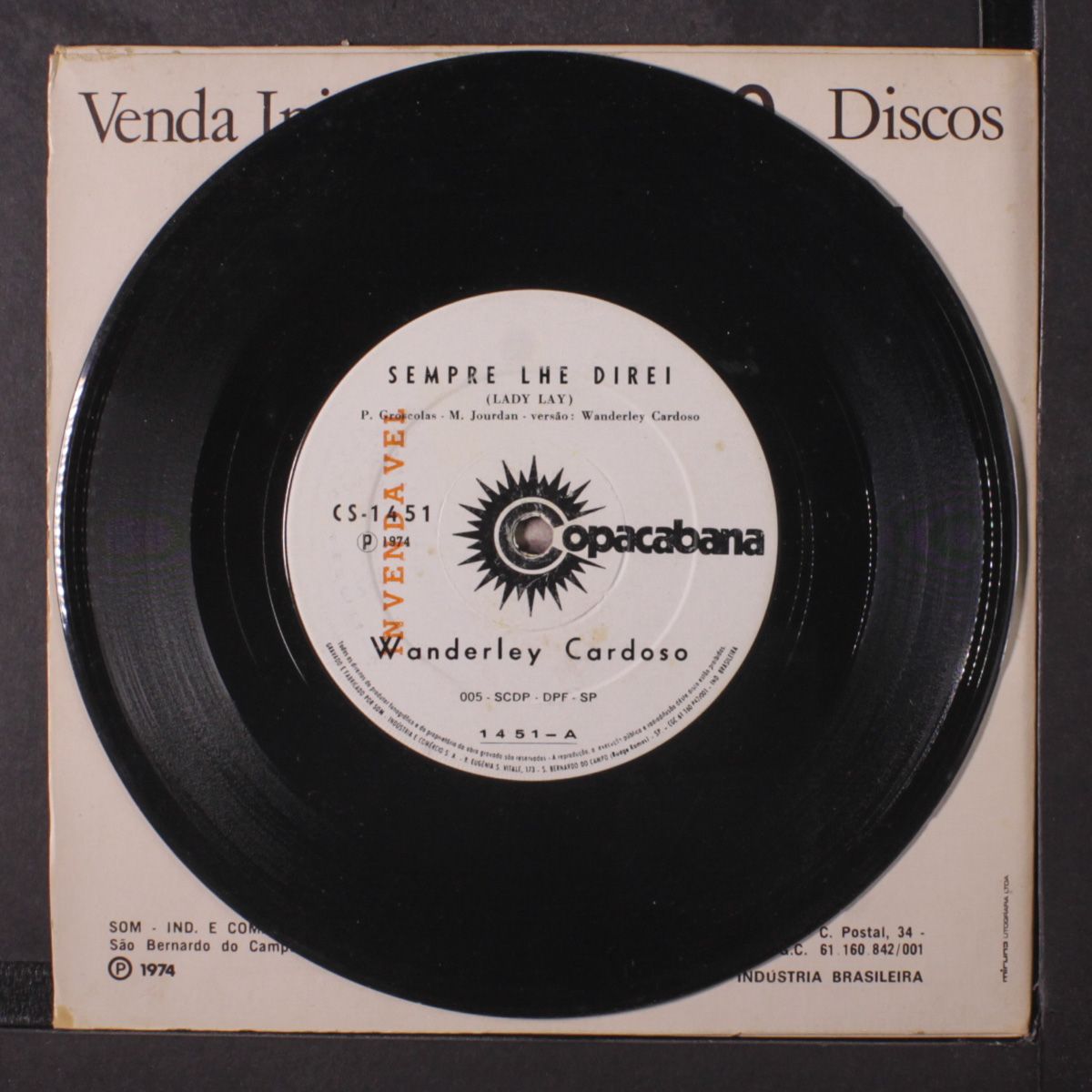 sempre lhe direi / depois de todos seus amores by WANDERLEY CARDOSO