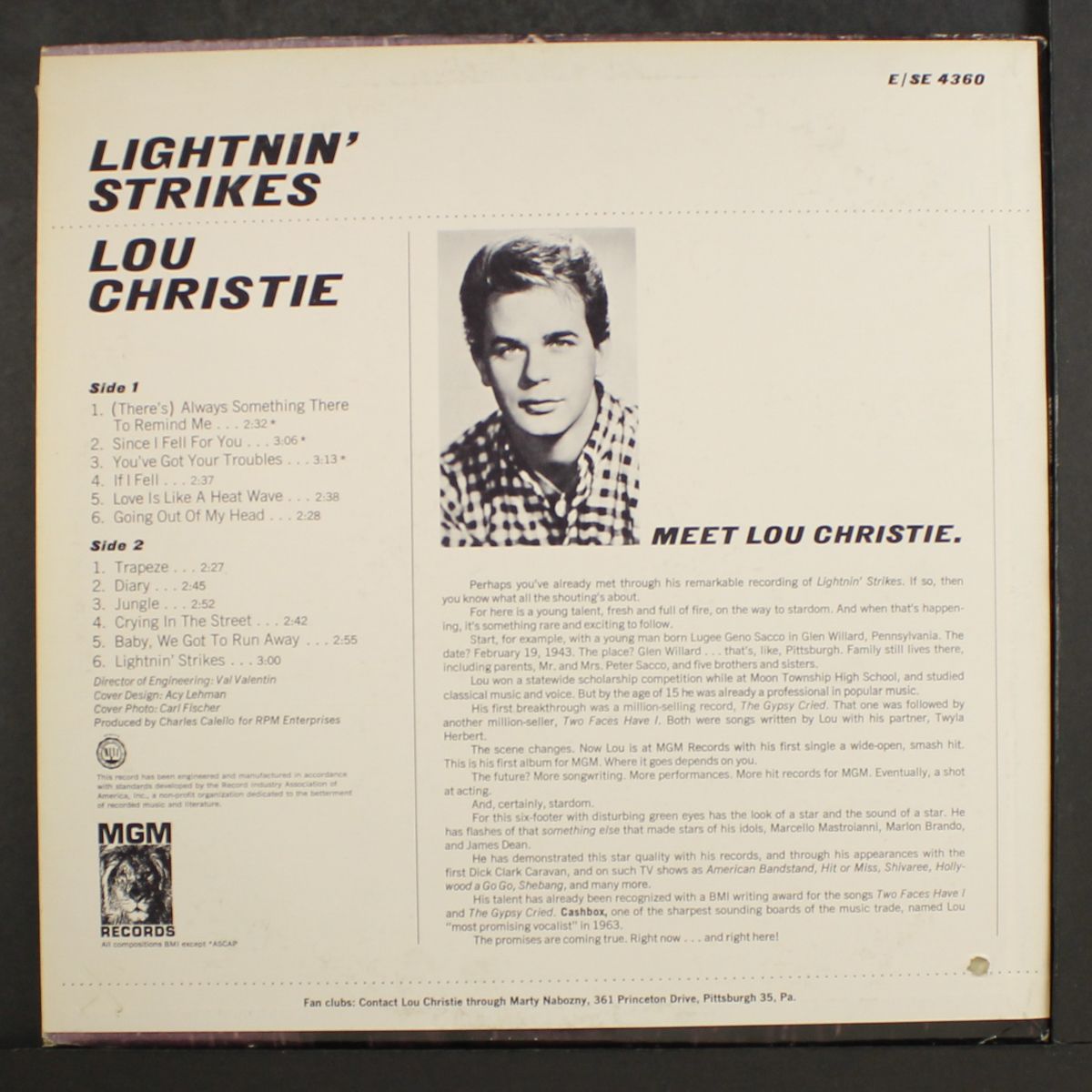 lightnin' strikes by LOU CHRISTIE