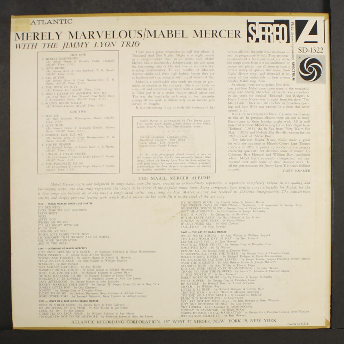 merely marvelous by MABEL MERCER