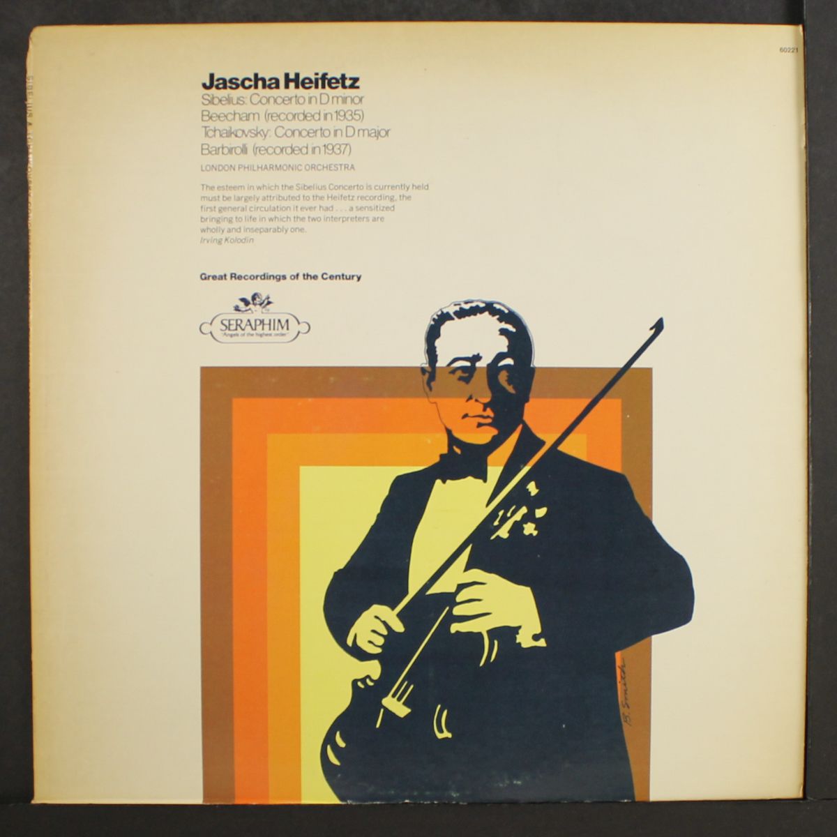 sibelius: concerto in d minor, tchaikovsky: concerto in d major by JASCHA HEIFETZ