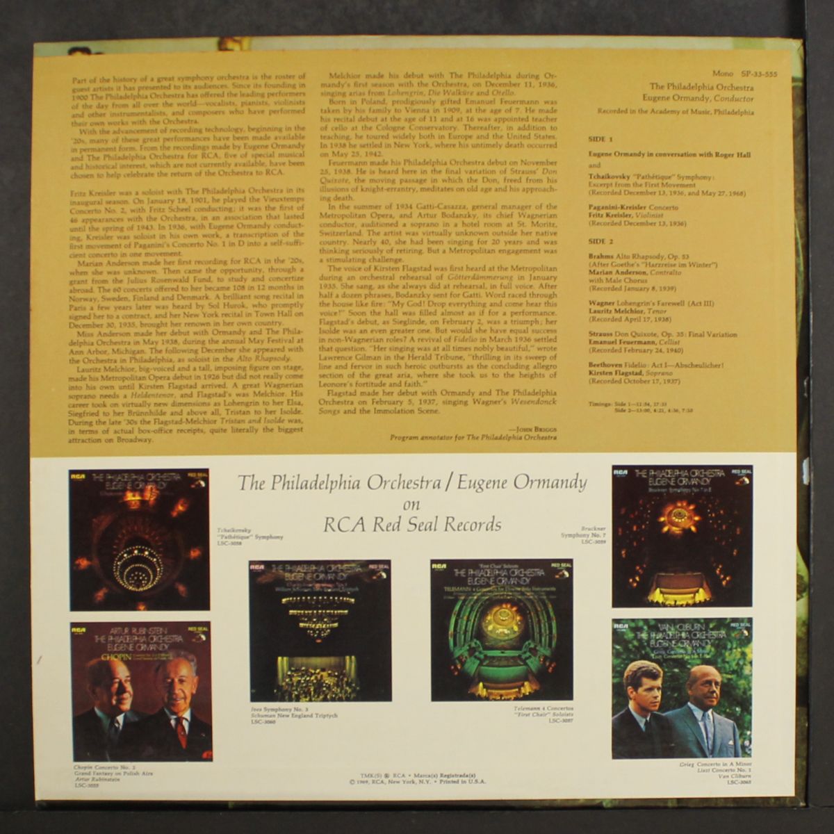 five treasured recordings by EUGENE ORMANDY