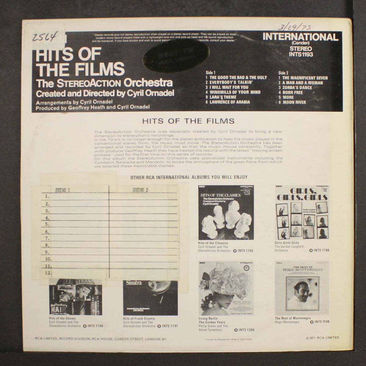 hits of the films by CYRIL ORNADEL