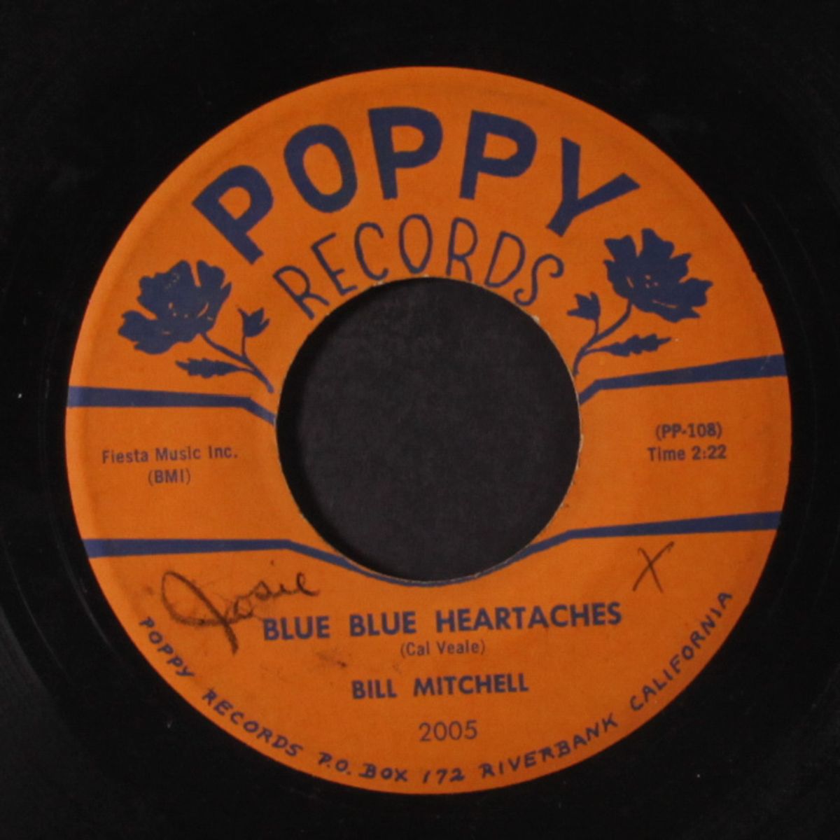 blue blue heartaches / what am i without you by BILL MITCHELL