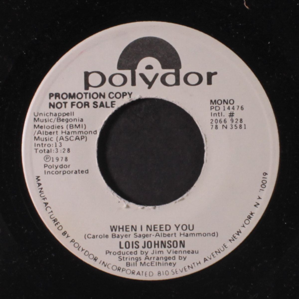 when i need you by LOIS JOHNSON