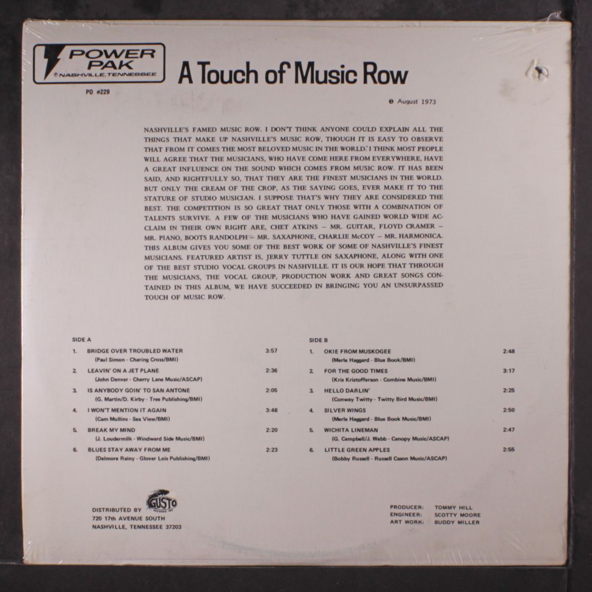 a touch of music row by JERRY TUTTLE