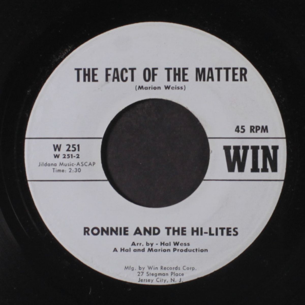 the fact of the matter by RONNIE & HI-LITES