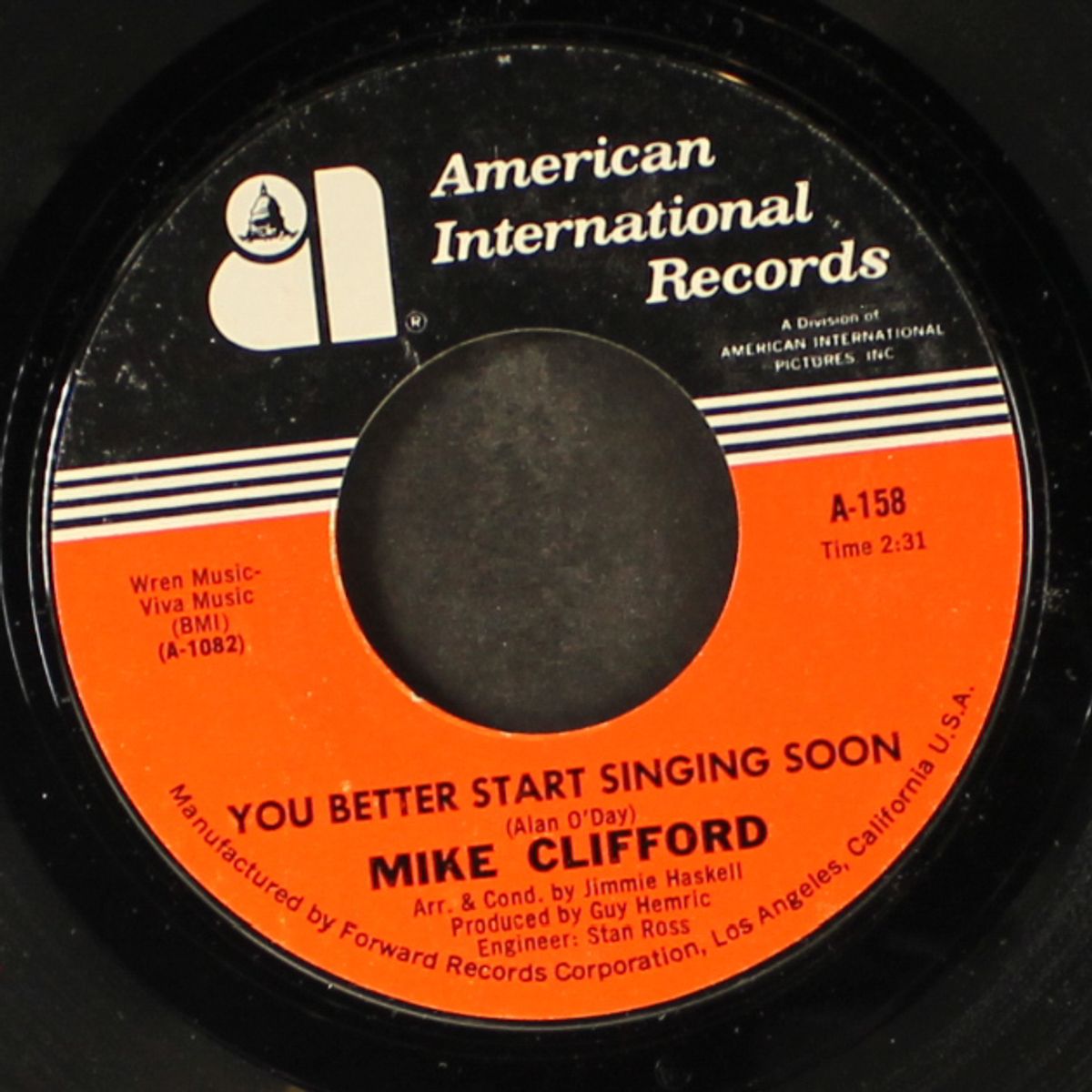 do your own thing / you better start singing soon by MIKE CLIFFORD