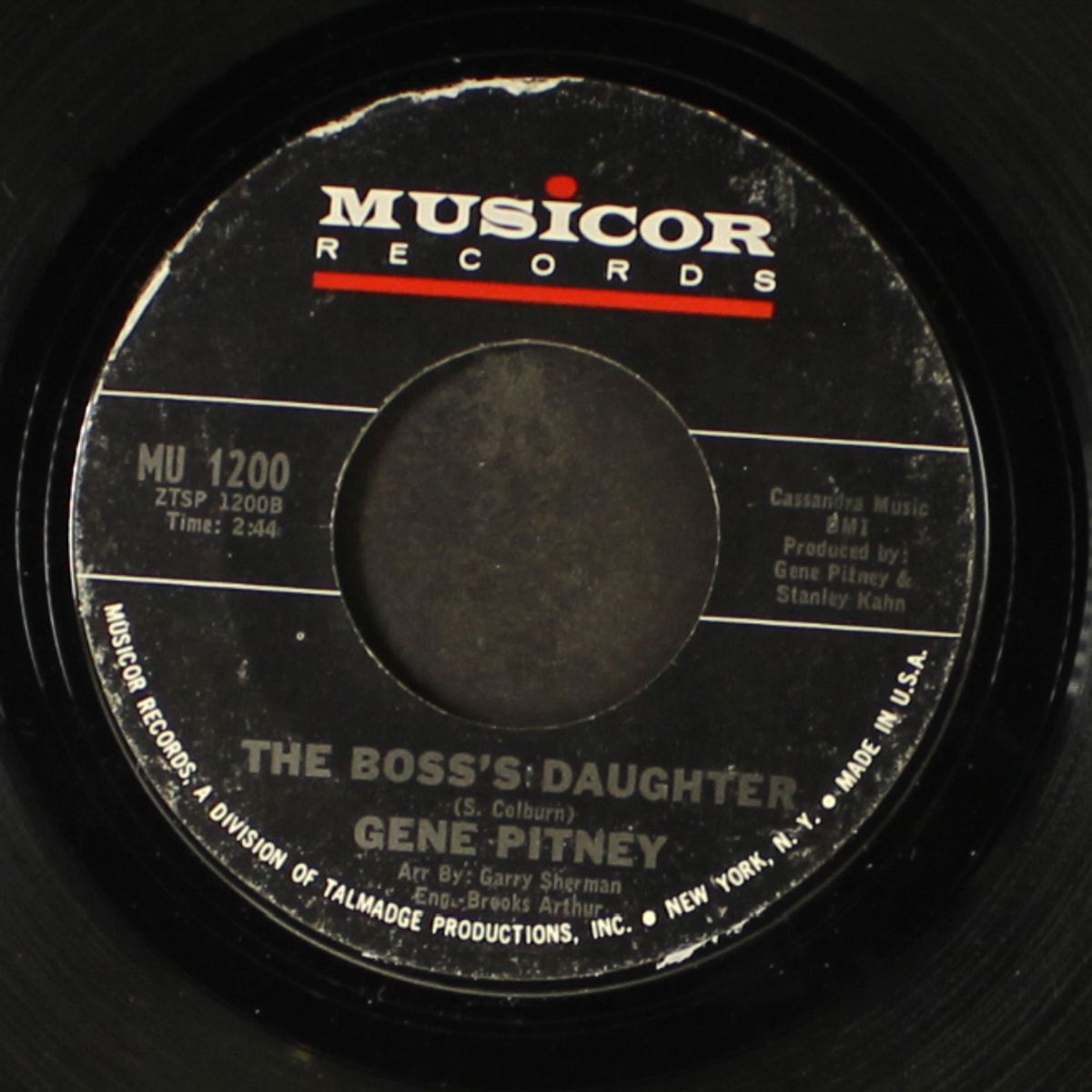 cold light of day / the boss's daughter by GENE PITNEY