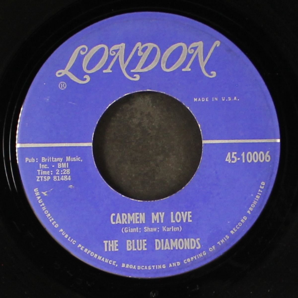 little ship / carmen my love by BLUE DIAMONDS