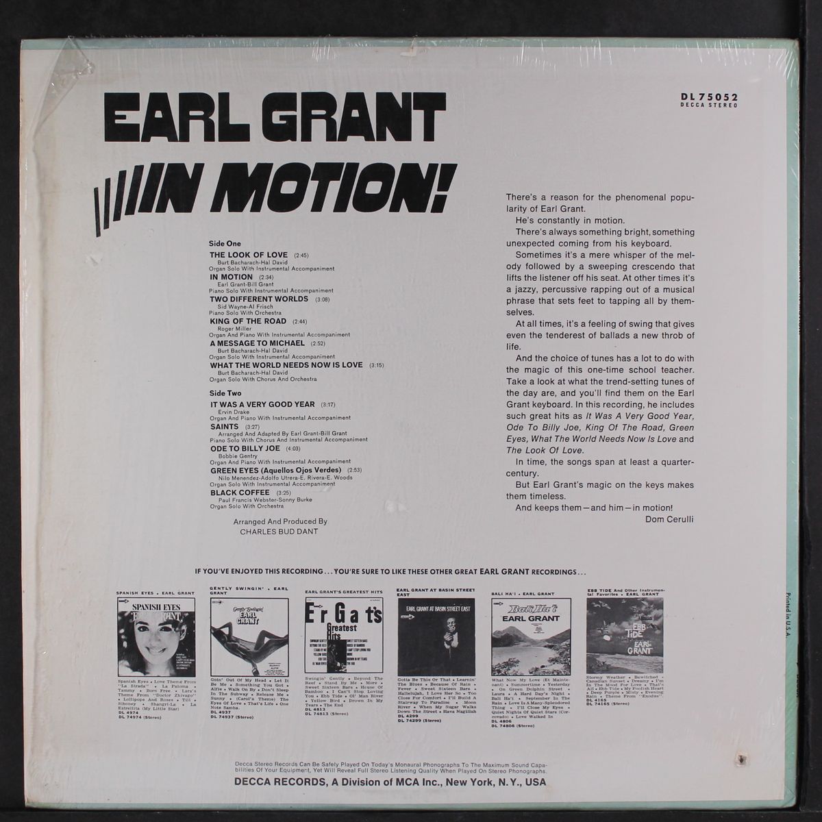 in motion by EARL GRANT