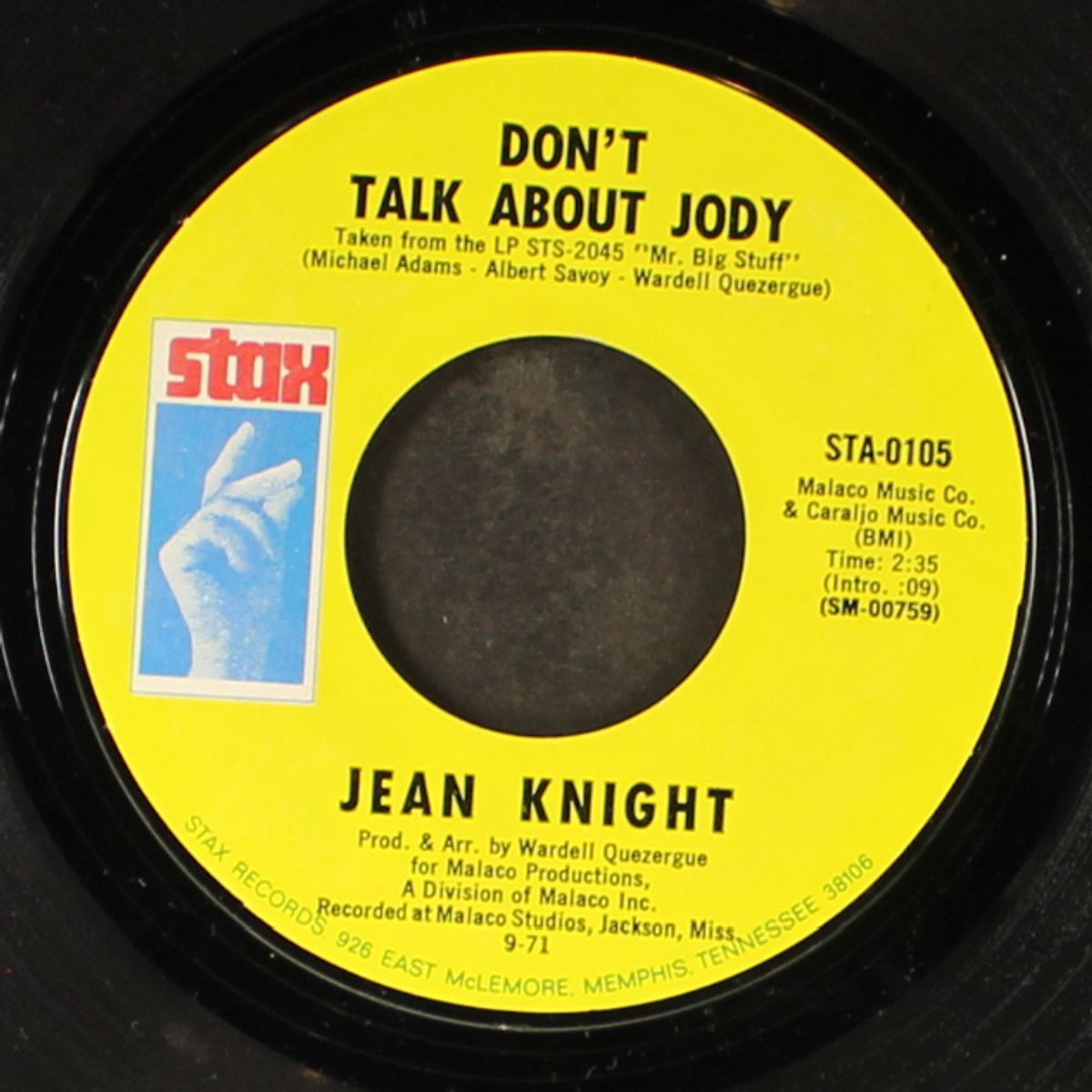 you think you're hot stuff / don't talk about jody by JEAN KNIGHT