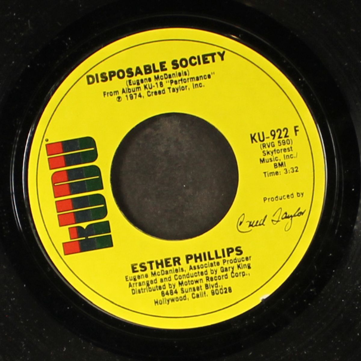 doing our thing / disposable society by ESTHER PHILLIPS