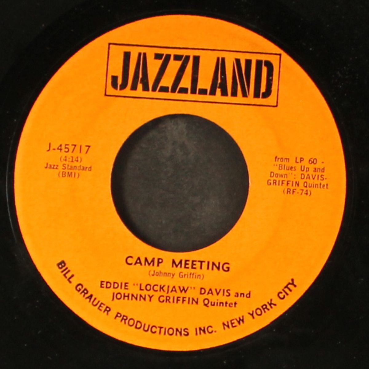 camp meeting / oh, gee! by EDDIE "LOCKJAW" DAVIS & JOHNNY GRIFFIN