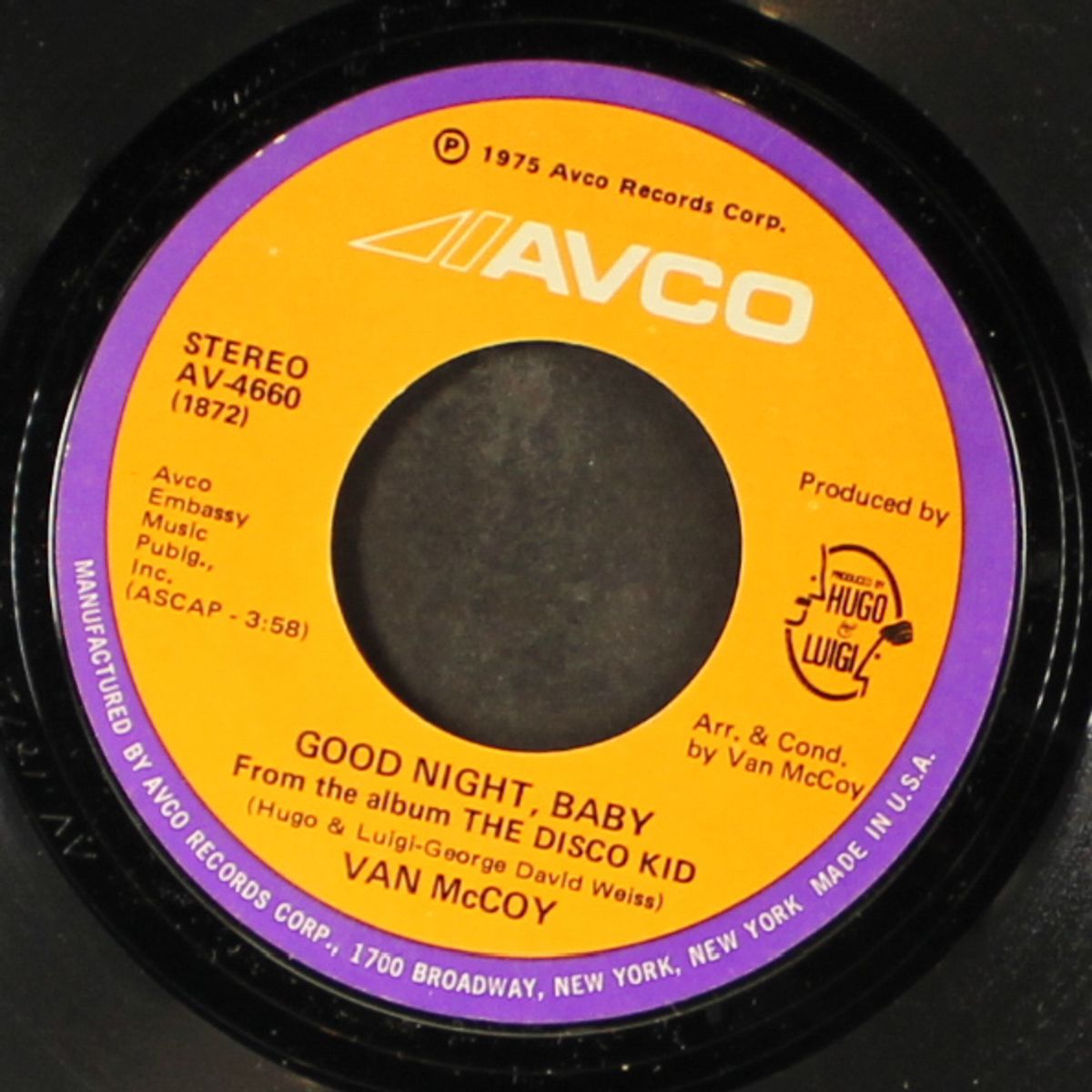 change with the times / good night, baby by VAN MCCOY