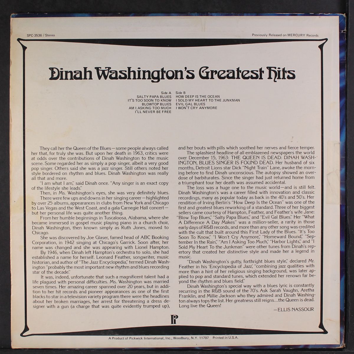 dinah washington's greatest hits by DINAH WASHINGTON