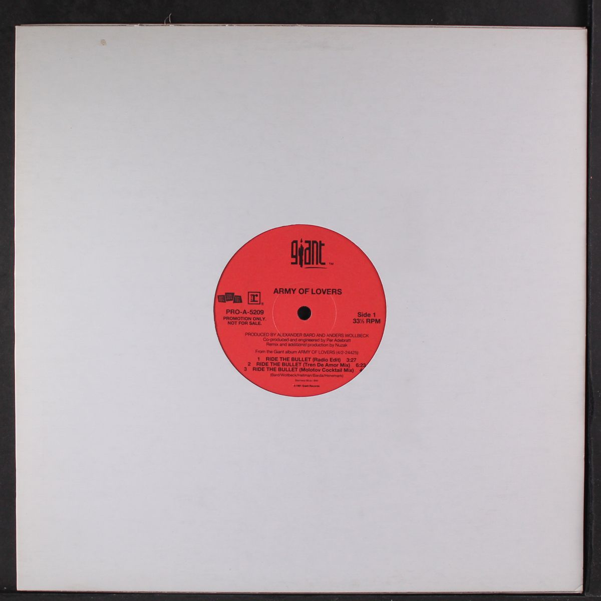 ride the bullet / love me like a loaded gun by ARMY OF LOVERS