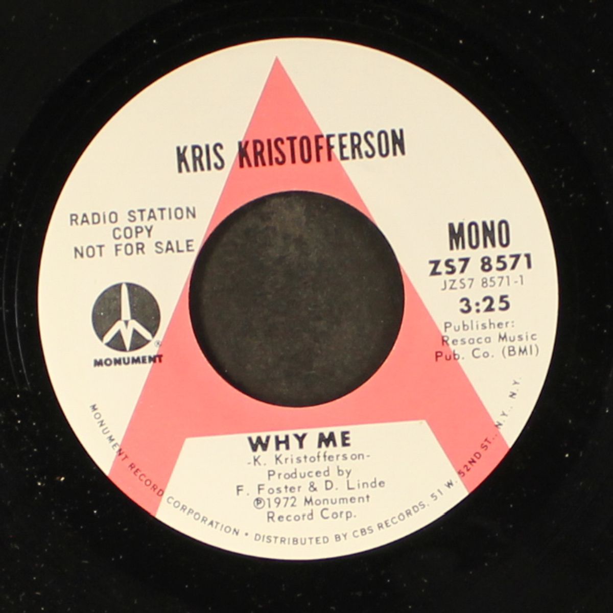 why me / mono by KRIS KRISTOFFERSON