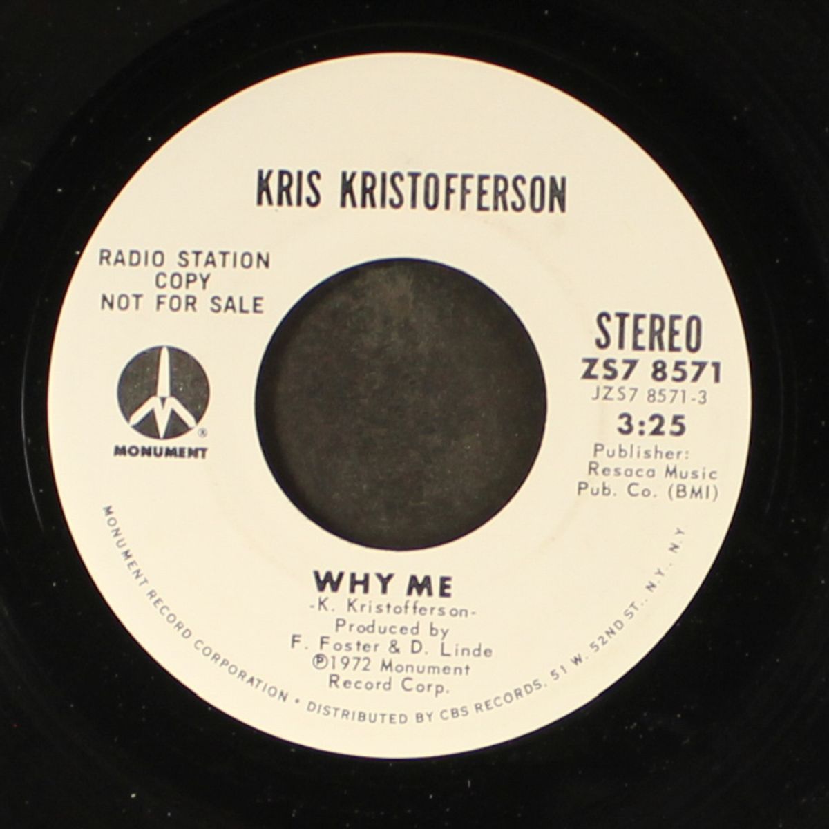 why me / mono by KRIS KRISTOFFERSON
