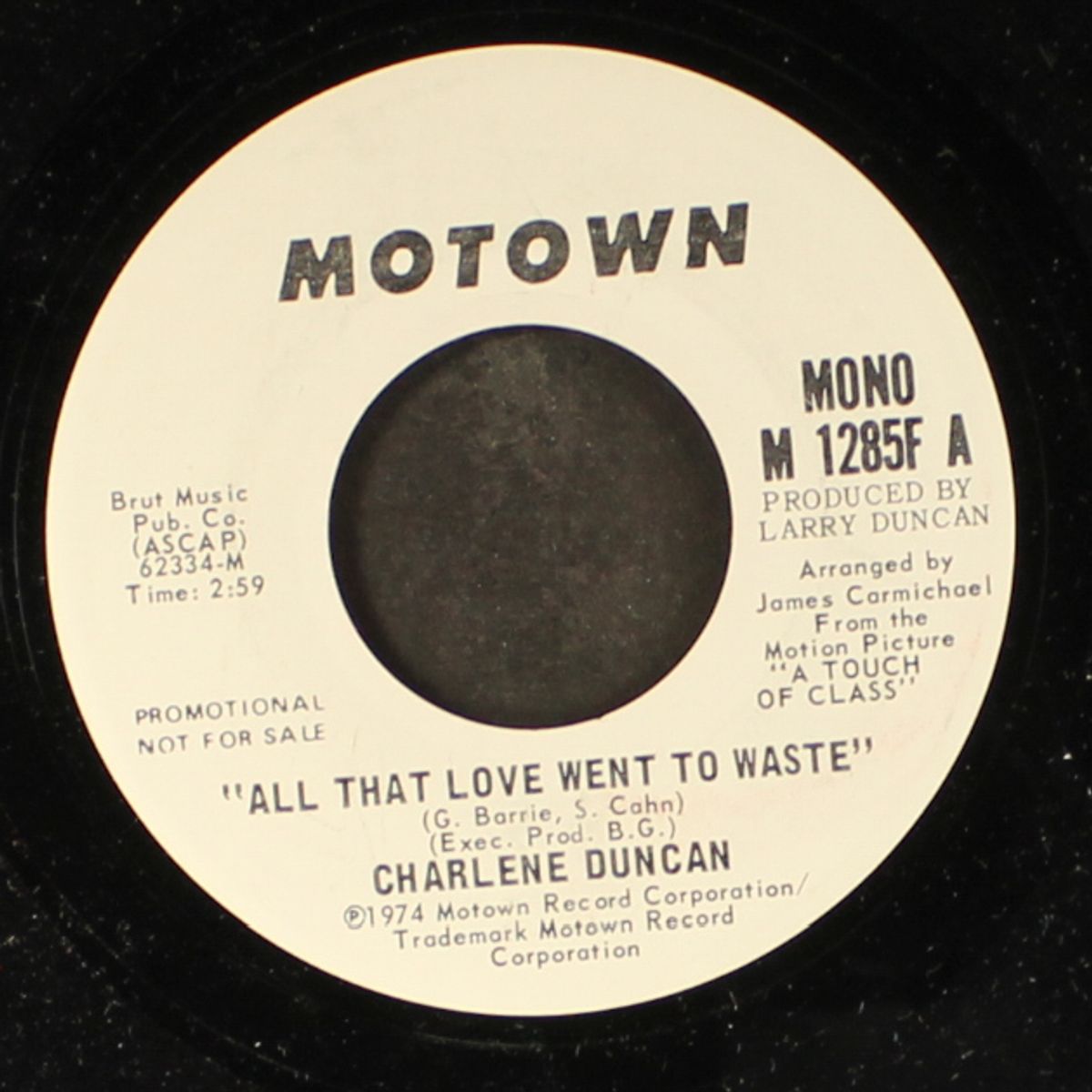 all that love went to waste / mono by CHARLENE DUNCAN