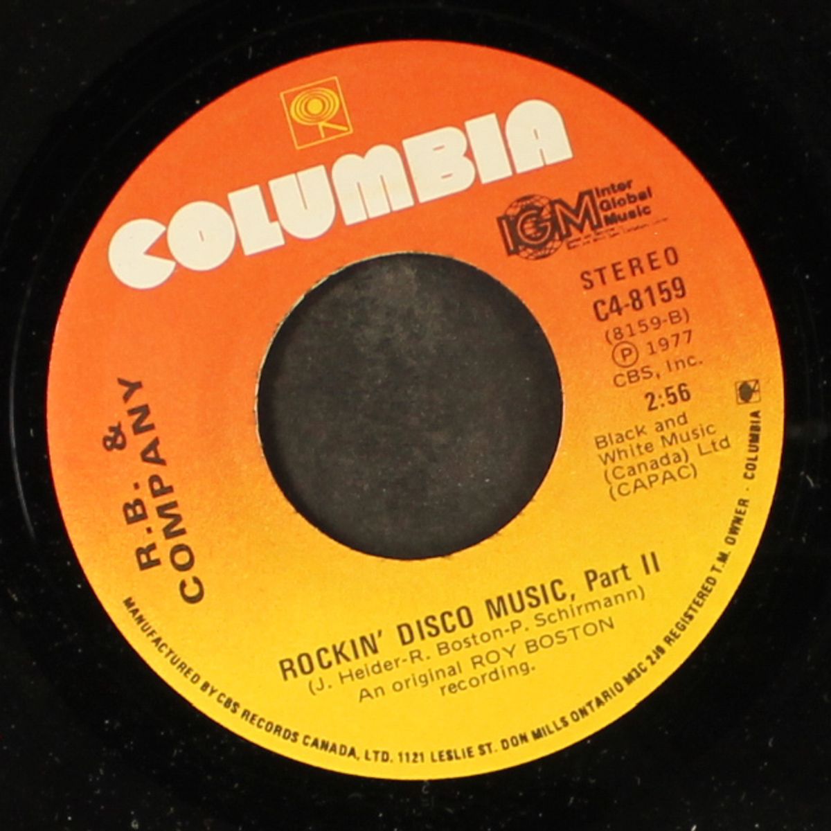 rockin' disco music / part ii by R.B. & COMPANY