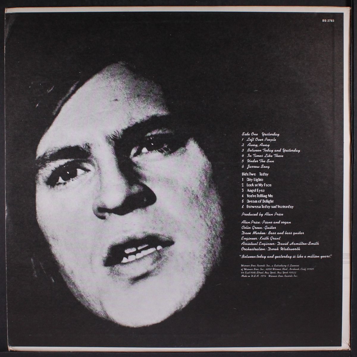 between today & yesterday by ALAN PRICE