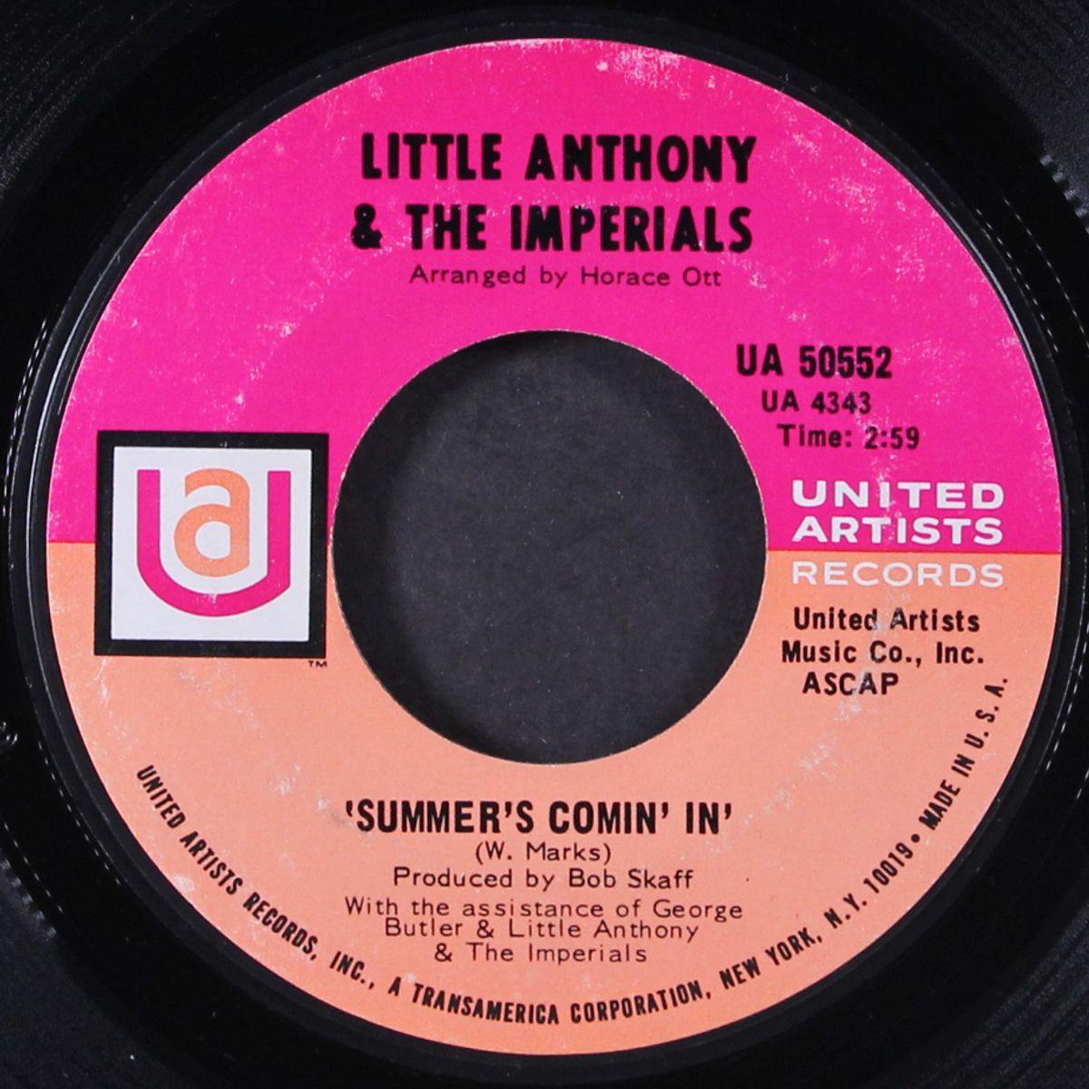 out of sight, out of mind / summer's comin' in by LITTLE ANTHONY & IMPERIALS