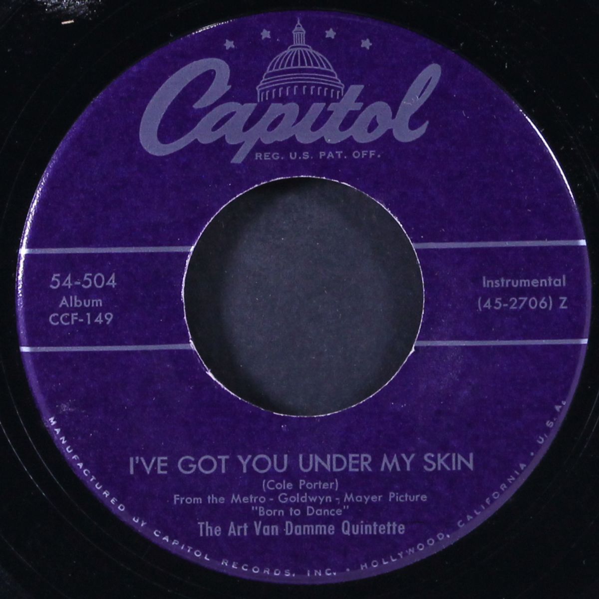 if i had you / under my skin by ART VAN DAMME QUINTET
