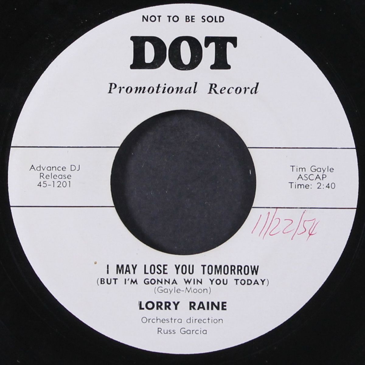 i may lose you tomorrow / red sails in the sunset by LORRY RAINE
