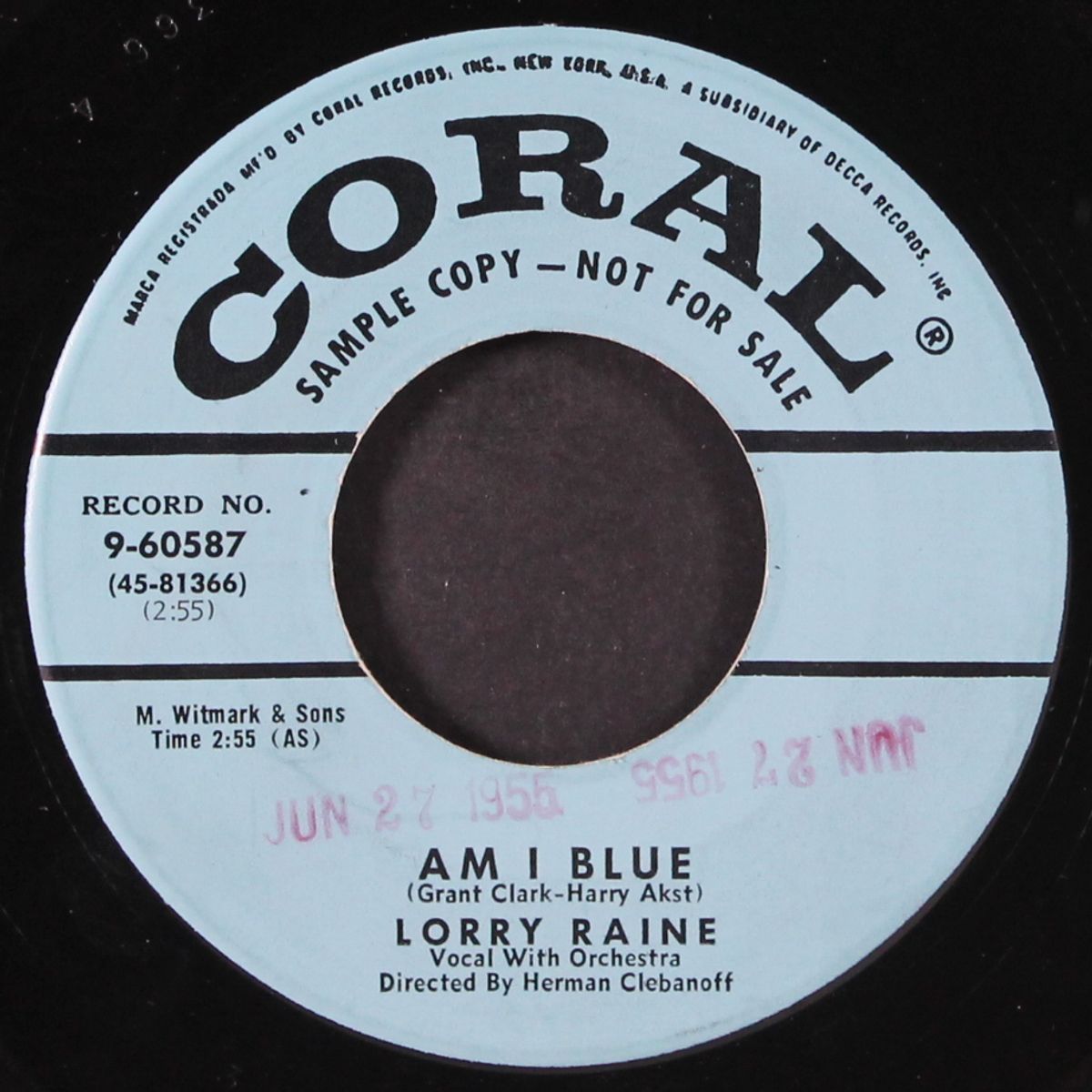 satisfied / am i blue by LORRY RAINE