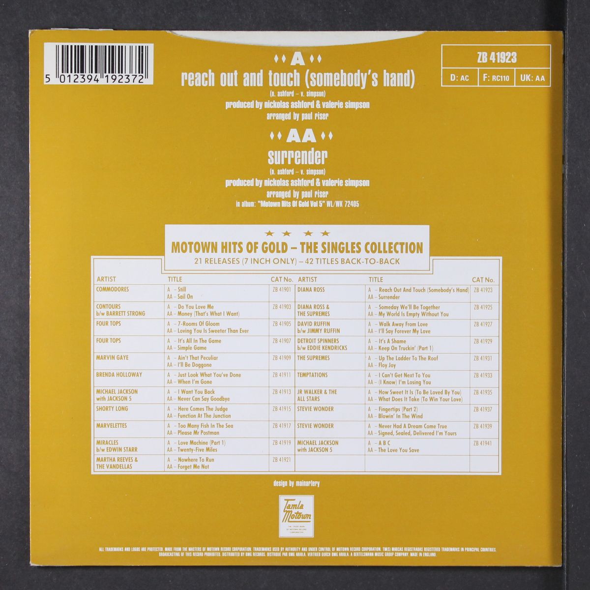 reach out and touch / surrender by DIANA ROSS