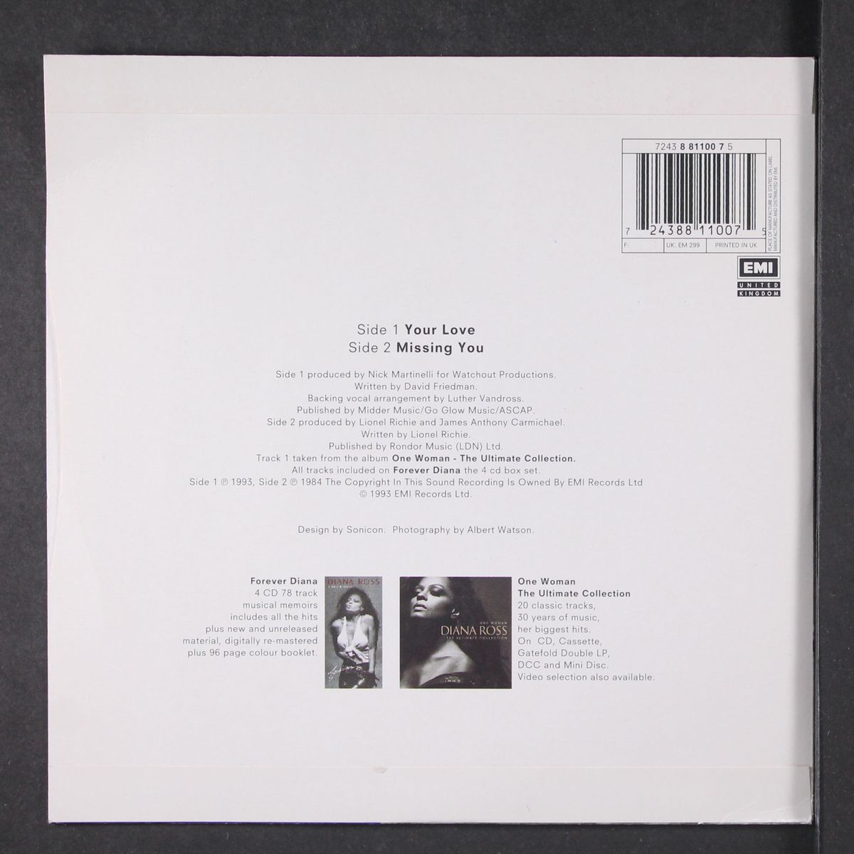 your love / missing you by DIANA ROSS