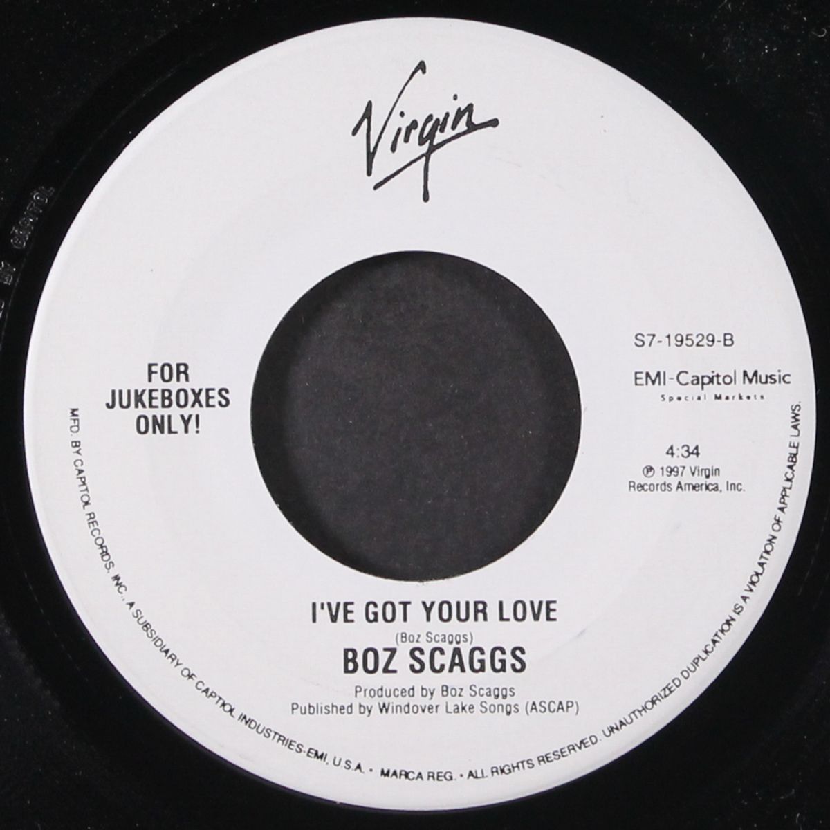 it all went down the drain / i've got your love by BOZ SCAGGS
