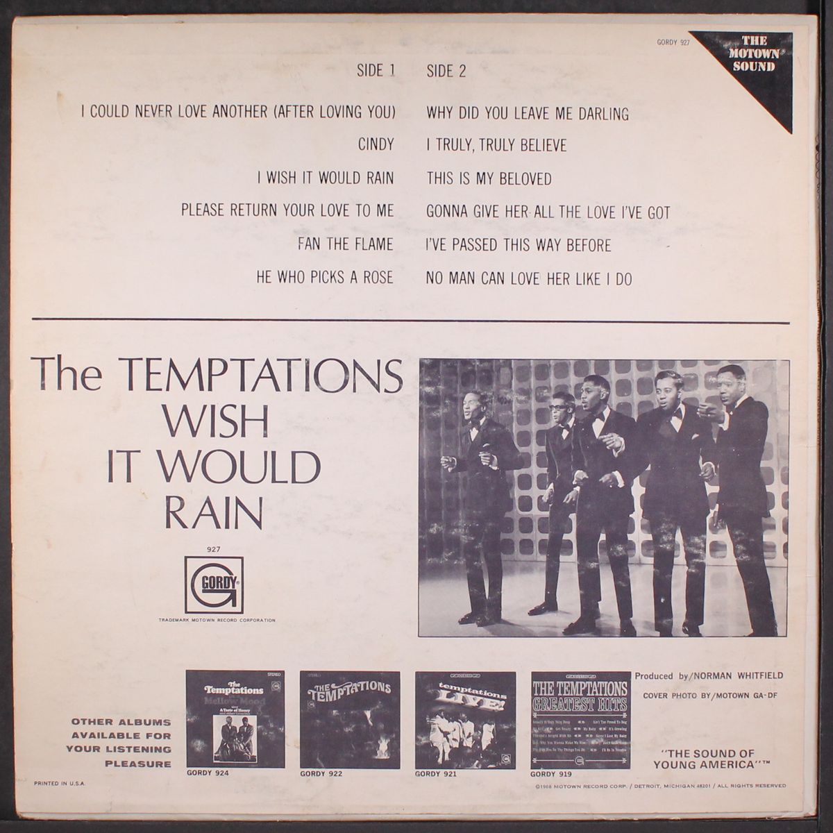 wish it would rain by TEMPTATIONS