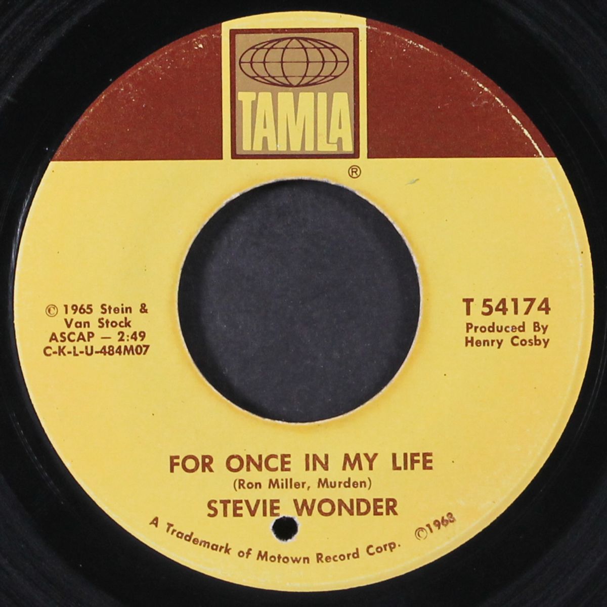 for once in my life / angie girl by STEVIE WONDER