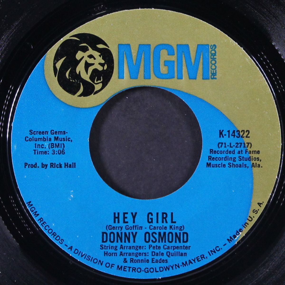 i knew you when / hey girl by DONNY OSMOND