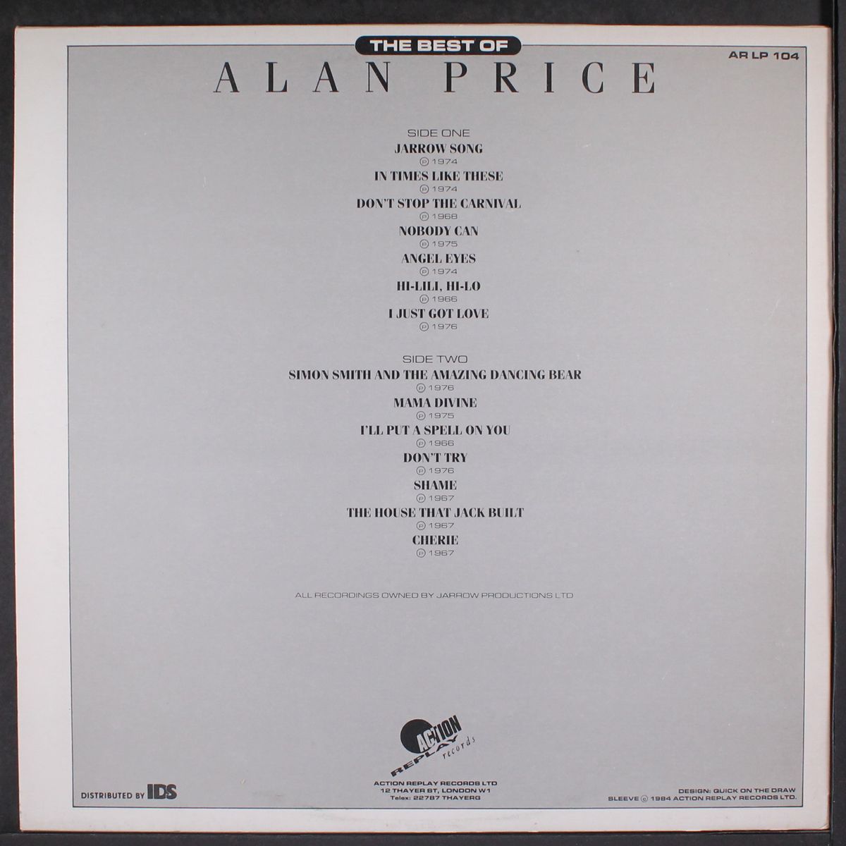 best of by ALAN PRICE