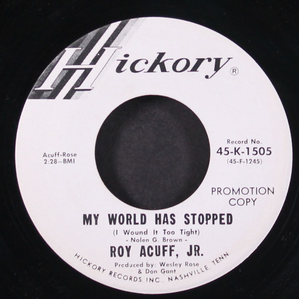follow your dream / my world has stopped by ROY ACUFF JR.