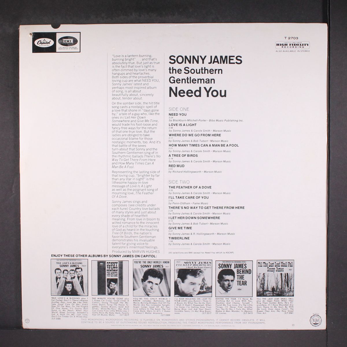 need you by SONNY JAMES